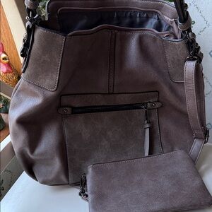 NWOTS Realer Chic Brown Shoulder Bag Set